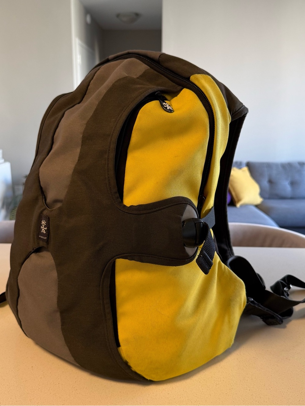 Crumpler Yellow & Gray Backpack - Picture 2 of 7
